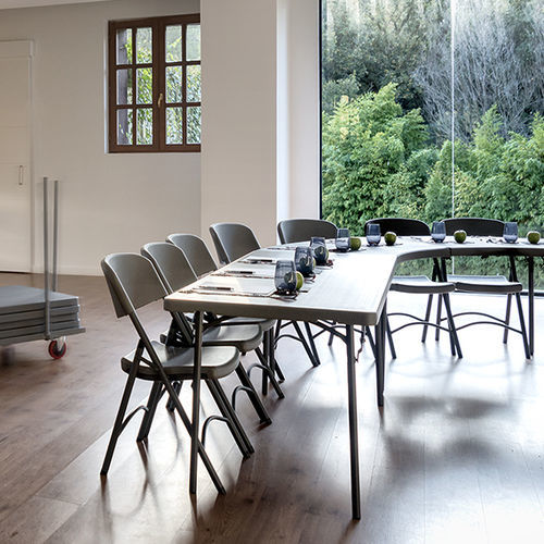 Tavolo pieghevole - Classic XL180 - Zown - contemporaneo / in polietilene ad alta densità HDPE / con supporto in acciaio verniciato a polvere