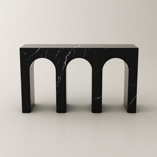 Consolle contemporanea - ARCS - Roig - art & design - - in marmo / con supporto in marmo / rettangolare