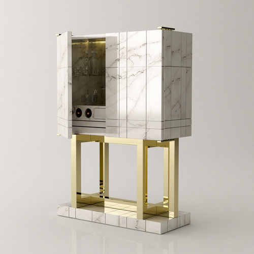 Mobile bar per camera d'hotel - SIBARITA - Roig - art & design - - contemporaneo / in ottone lucidato / in acciaio inossidabile