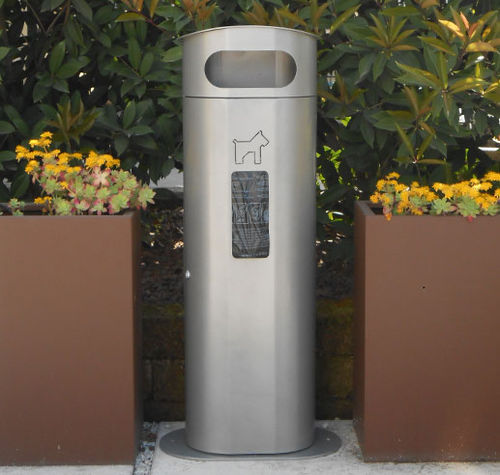 Portarifiuti in metallo - FIDO - Ferrinox - singolo / contemporaneo / canino