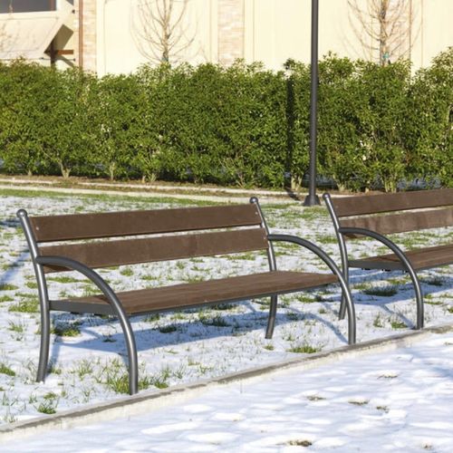 Panca per spazi pubblici contemporanea - GIUNONE - Ferrinox - in acciaio galvanizzato / in acciaio verniciato / in plastica riciclata
