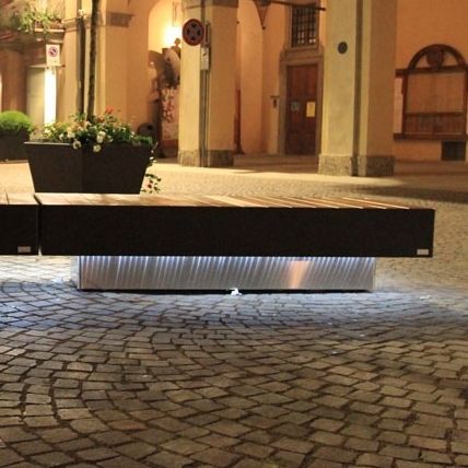 Panca per spazi pubblici contemporanea - SARINA - Ferrinox - in legno / in acciaio inossidabile / in plastica