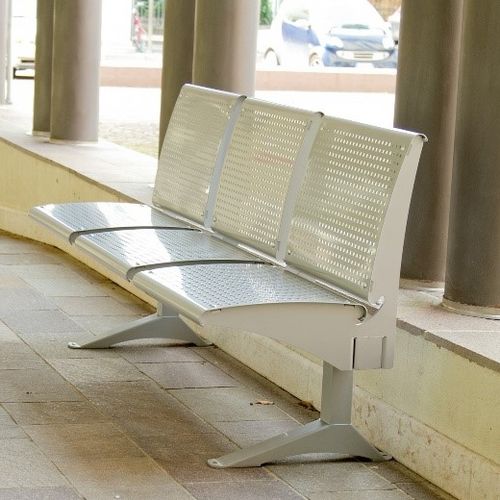 Panca per spazi pubblici contemporanea - BOSTON - Ferrinox - in acciaio inox / con schienale / senza schienale