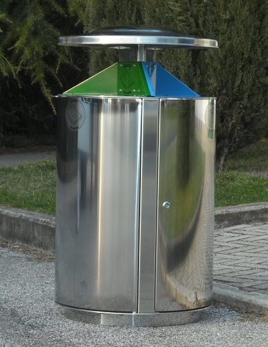 Portarifiuti in acciaio inossidabile - TRIO - Ferrinox - in lamiera d'acciaio / in plastica riciclata / per raccolta differenziata