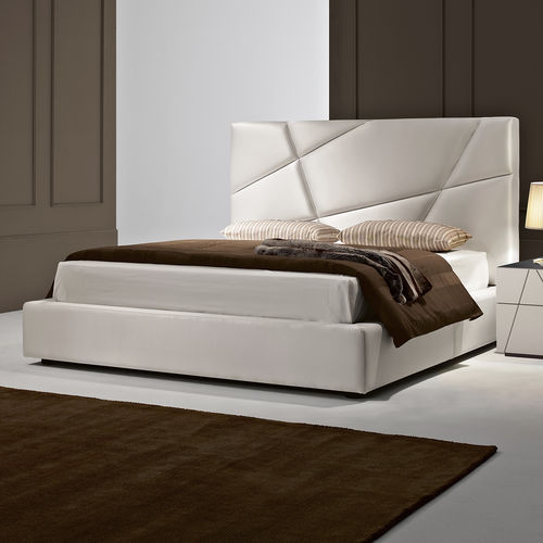 Letto matrimoniale - ZEN - MHR - contemporaneo / imbottito / con testiera imbottita