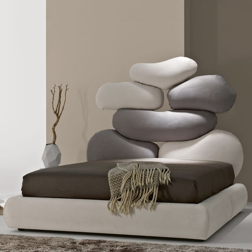 Letto matrimoniale - FLINTSTONES - MHR - design originale / imbottito / con testiera