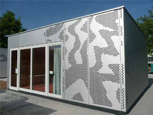 Rivestimento di facciata in pannelli - SJZ SHANZHENG CO., LTD - in acciaio inossidabile / perforato
