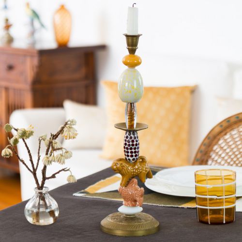Portacandela in ceramica - The king - MIHO UNEXPECTED THING
