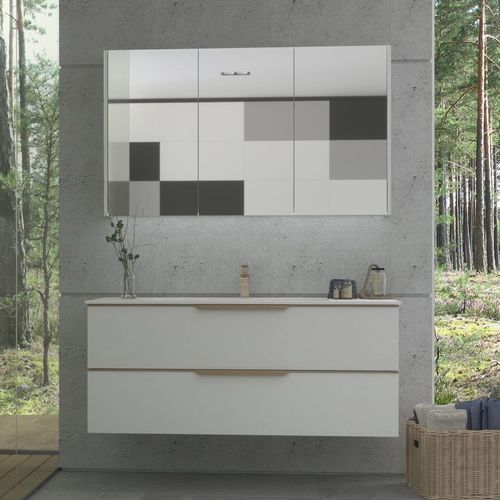 Mobile lavabo doppio - AMBER - UAB KAME - sospeso / in MDF / in Corian®