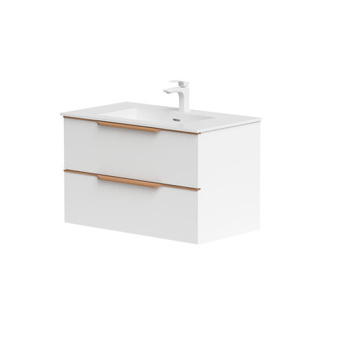 Mobile lavabo sospeso - AMBER - UAB KAME - in MDF / in Corian® / contemporaneo