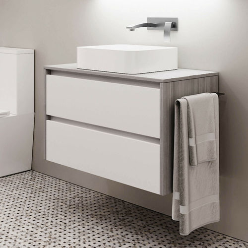 Mobile lavabo sospeso - CITY - UAB KAME - in MDF / in ceramica / contemporaneo