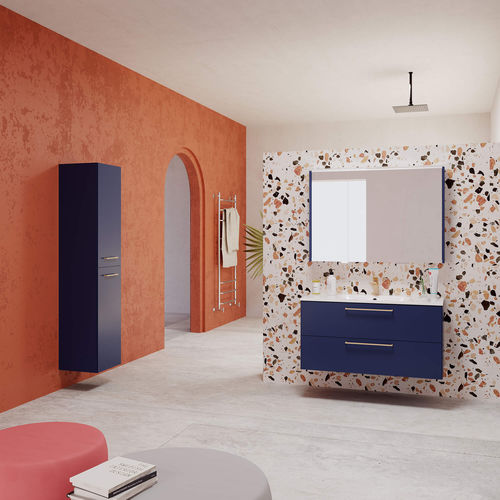 Mobile lavabo sospeso - NATURA COLOUR - UAB KAME - in legno / in ceramica / contemporaneo