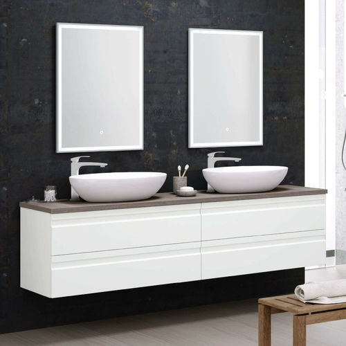 Mobile lavabo doppio - TERRA - UAB KAME - sospeso / in MDF / in ceramica