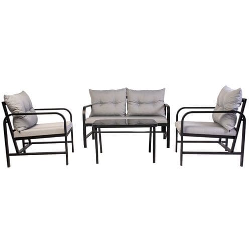 Set lounge da giardino contemporaneo - Palermo  - YÜCEL OUTDOOR FURNİTURE  - in tessuto / in acciaio / professionale