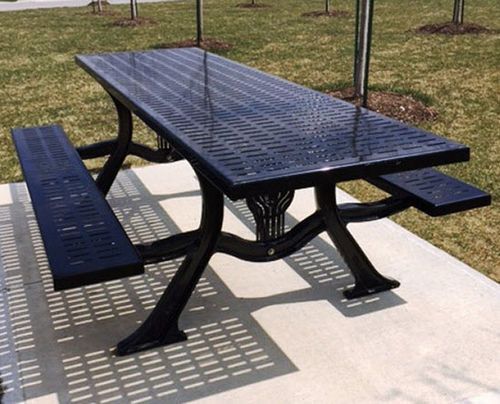 Tavolo da picnic contemporaneo - VANTAGE - PARIS Site Furnishings - Outdoor Fitness - in acciaio / in ghisa di alluminio / rettangolare