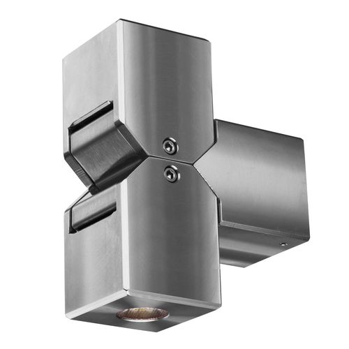 Applique contemporanea - CUBE PILLAR - HUNZA Lighting - da esterno / in alluminio / in acciaio inossidabile