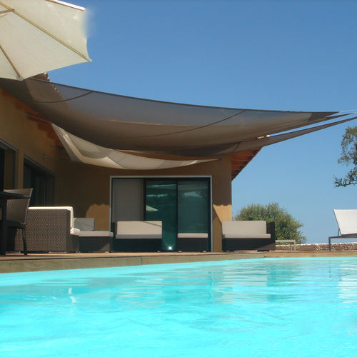 Vela ombreggiante resistente agli UV - PLANE TRIANGLE - l'Atelier des voiles - su misura / resistente al vento / triangolare