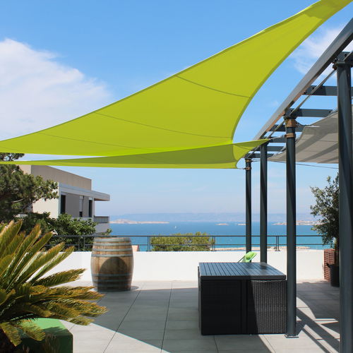Vela ombreggiante resistente agli UV - TOIT TERRASSE - l'Atelier des voiles - su misura / resistente al vento / triangolare