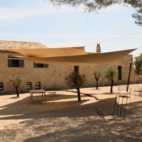 Vela ombreggiante resistente agli UV - SALON EXTERIEUR - l'Atelier des voiles - impermeabile / su misura / resistente al vento