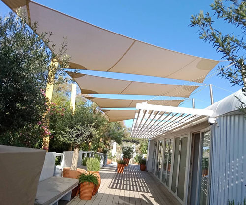 Vela ombreggiante resistente agli UV - l'Atelier des voiles - su misura / contract / da spiaggia