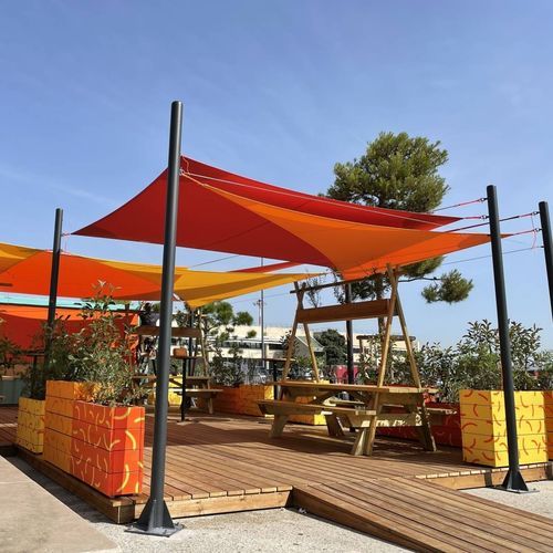 Vela ombreggiante resistente agli UV - l'Atelier des voiles - su misura / contract / per esterno