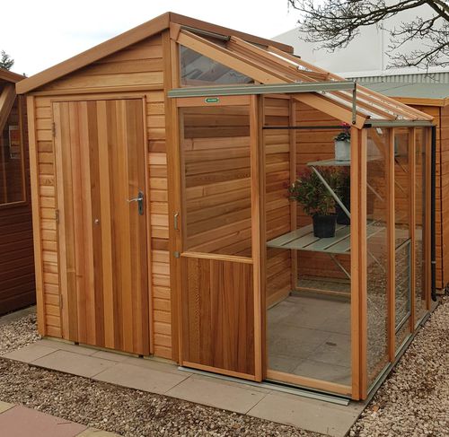 Serra da giardinaggio - FUSION 8 - Alton greenhouses - a campata / con struttura in legno / con grondaia