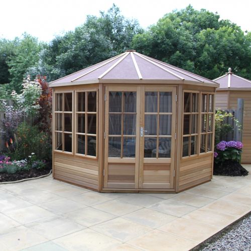 Capanno per giardino in legno - BROADWELL SUMMERHOUSE - Alton greenhouses - in vetro / contemporaneo / per uso residenziale