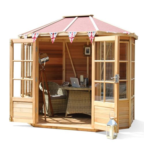 Capanno per giardino in legno - CHATSWORTH SUMMERHOUSE - Alton greenhouses - in vetro / contemporaneo / per uso residenziale