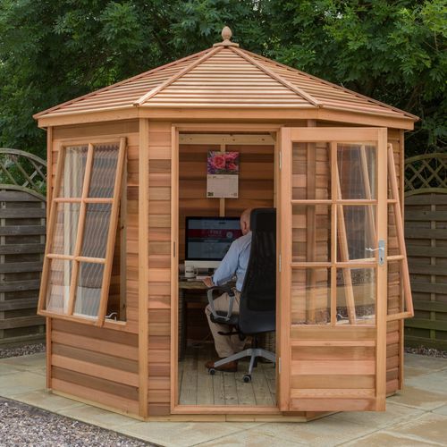 Capanno per giardino in legno - TETBURY PLUS - Alton greenhouses - in cedro rosso / in vetro / contemporaneo