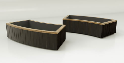 Fioriera in legno di latifoglie - 6 - CHRIS NANGLE - curva / contemporanea / per spazi pubblici
