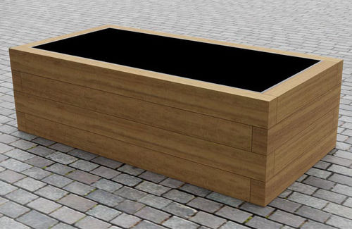 Fioriera in rovere - 3 - CHRIS NANGLE - in legno di latifoglie / in larice / rettangolare