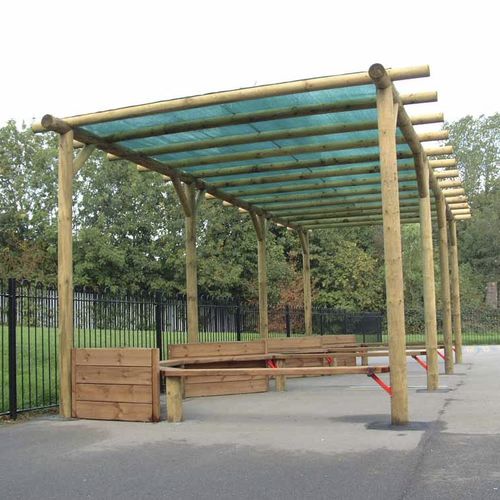 Pergola autoportante - SETTER PLAY - in legno / con copertura in legno / con copertura in policarbonato