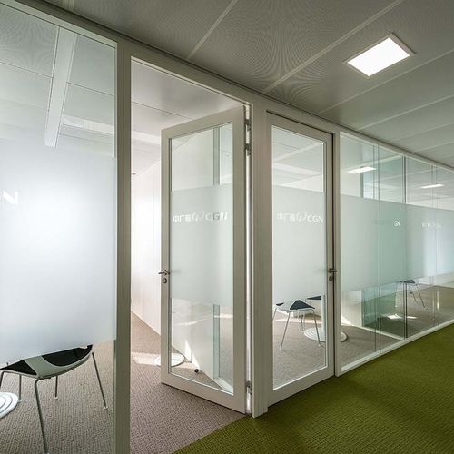 Porta da interno - CADRE ALUMINIUM - Mecanalu - in alluminio / battente / a battente