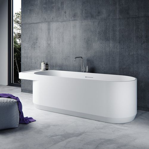 Vasca da bagno ovale - BENITIER BT01 - Le Projet - da appoggio / in Solid Surface / bianca