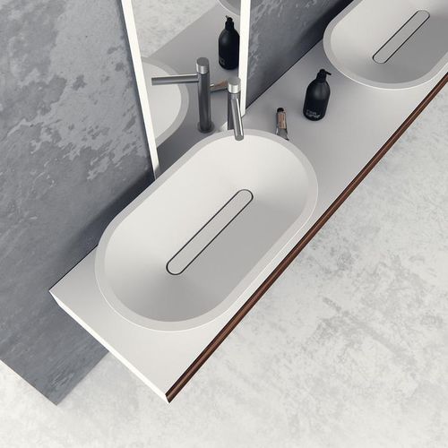 Lavabo da appoggio - BENITIER-01 - Le Projet - in Solid Surface / ovale / contemporaneo