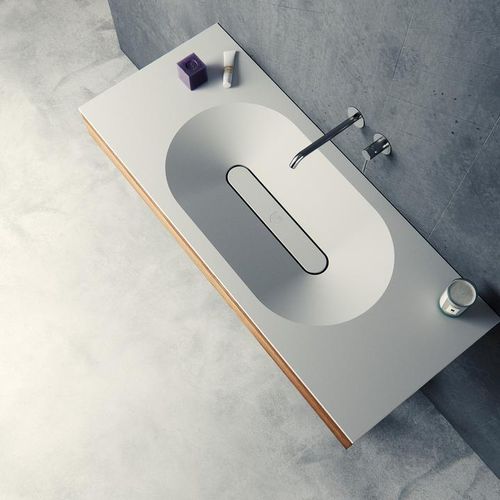 Lavabo sospeso - BENITIER-02 - Le Projet - in Solid Surface / rettangolare / contemporaneo