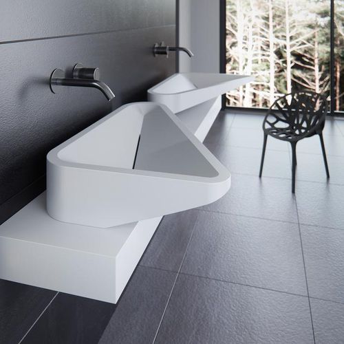 Lavabo da appoggio - MONOLIT-01 - Le Projet - in Solid Surface / scultura / contemporaneo