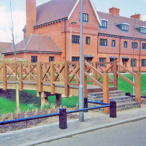 Ponte in legno - CROSS-BRACED - Woodscape. - a travi / pedonale