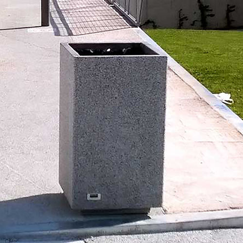 Portarifiuti pubblico - KUBE - Woodscape. - in acciaio galvanizzato / in calcestruzzo / contemporaneo