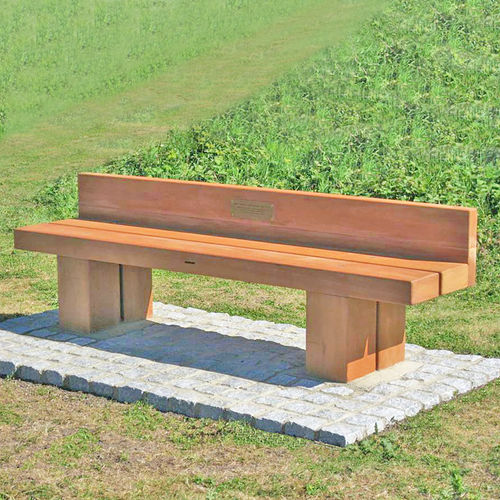 Panca per spazi pubblici contemporanea - TYPE 3 - Woodscape. - in legno / con schienale / FSC