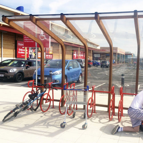 Pensilina per biciclette per spazi pubblici - LINCOLN - Woodscape. - per zone urbane