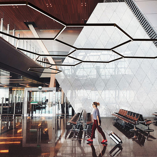 Luce a sospensione - NEMAN MESH  - Holectron - LED / quadrata / esagonale