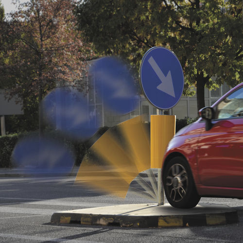 Palo per segnaletica stradale - ROBINSON90 - SAEDI Ltd - in acciaio / flessibile / per parcheggio