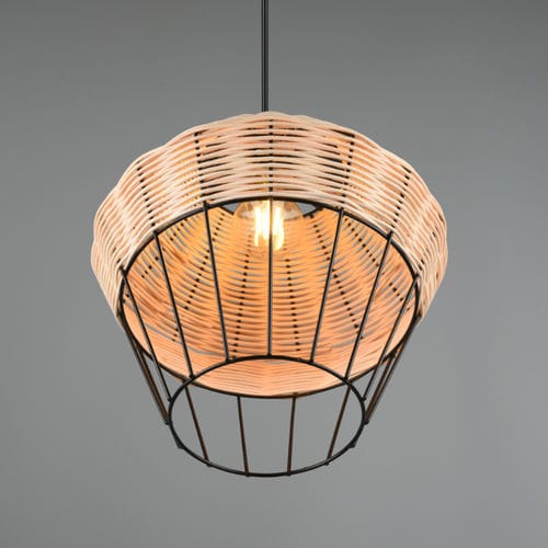 Lampada a sospensione - BORKA - TRIO Leuchten GmbH - in rattan / contemporanea / con cavo