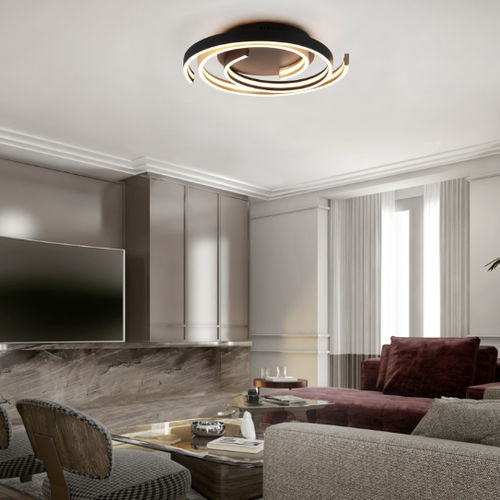 Plafoniera contemporanea - CAYA - TRIO Leuchten GmbH - circolare / in metallo / LED