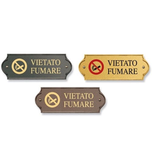 Cartello segnaletico da parete - PLM-TGVF/A & PLM-TGVF/O & PLM-TGVF/TM - MORELLI S.A.S. - in ottone / da esterno