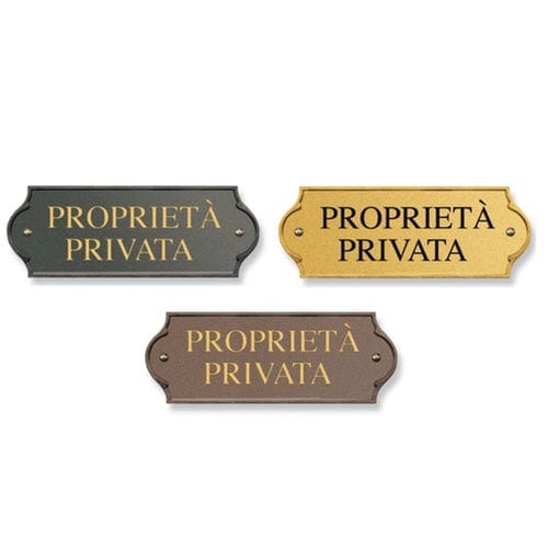 Cartello segnaletico da parete - PLM-TGPP/A & PLM-TGPP/O & PLM-TGPP/TM - MORELLI S.A.S. - in ottone / da esterno