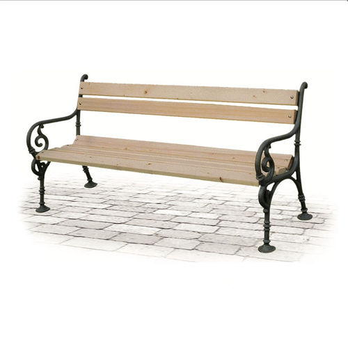 Panca da giardino classica - SISSI - MORELLI S.A.S. - in pino / in ghisa / con schienale
