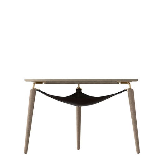 Tavolino basso design scandinavo - HANG OUT - Umage - in rovere / in pelle / in tessuto