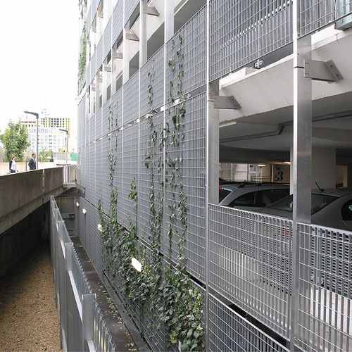 Rivestimento di facciata in griglia - STEREO-3 - LANG AND FULTON - in acciaio / in acciaio galvanizzato / di lunga durata